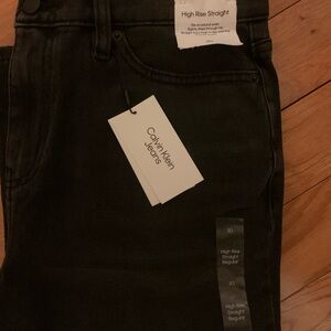 Calvin Klein Waist Size 30 (size 10) Black High Rise Straight Jeans